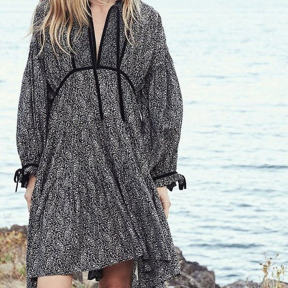 DOEN Printed Knee-Length Dress Azalea  Size: S/small - Picture 2 of 5